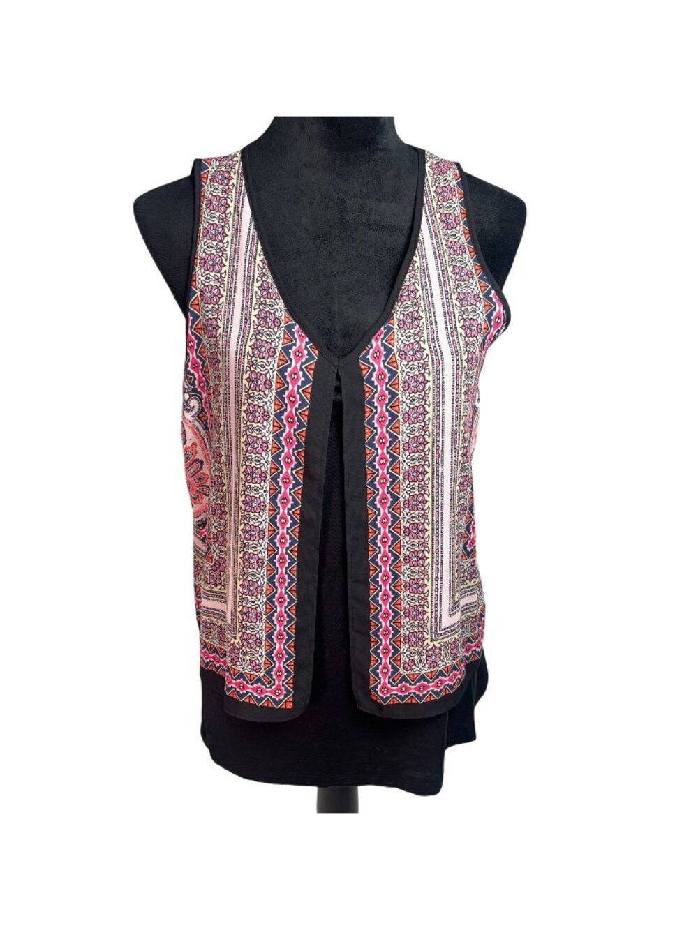By & By Boho Mixed Media Tank Top Set - Large | Coastal Cowgirl Festival Layered